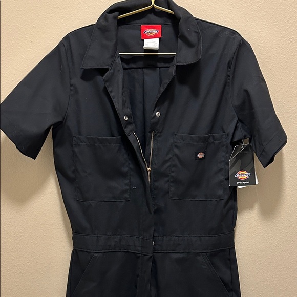 Dickies Black Short Sleeve Jumpsuit - Picture 3 of 3